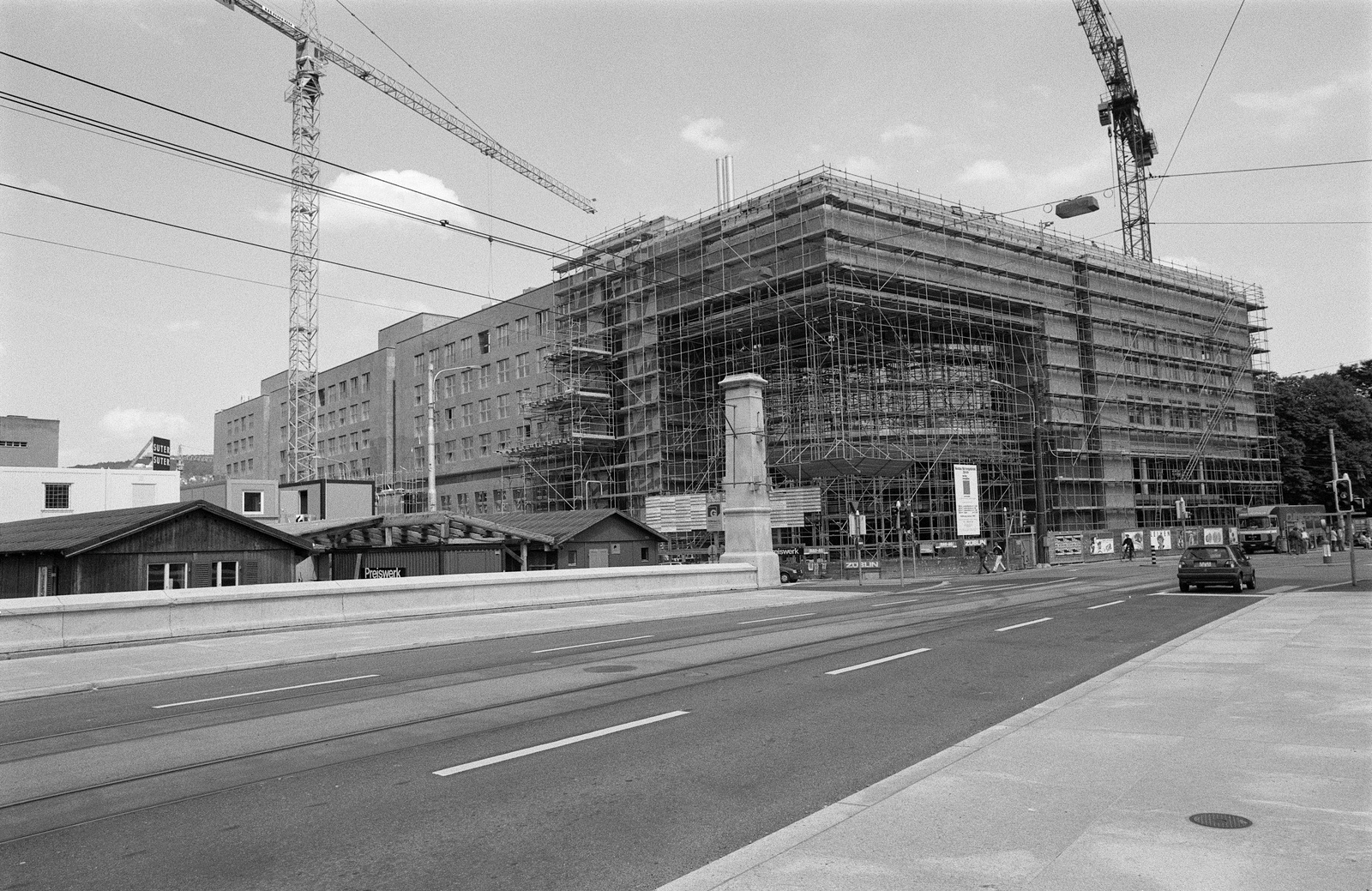 Zürich, Selnaustrasse 30/32, Neue Börse im Bau