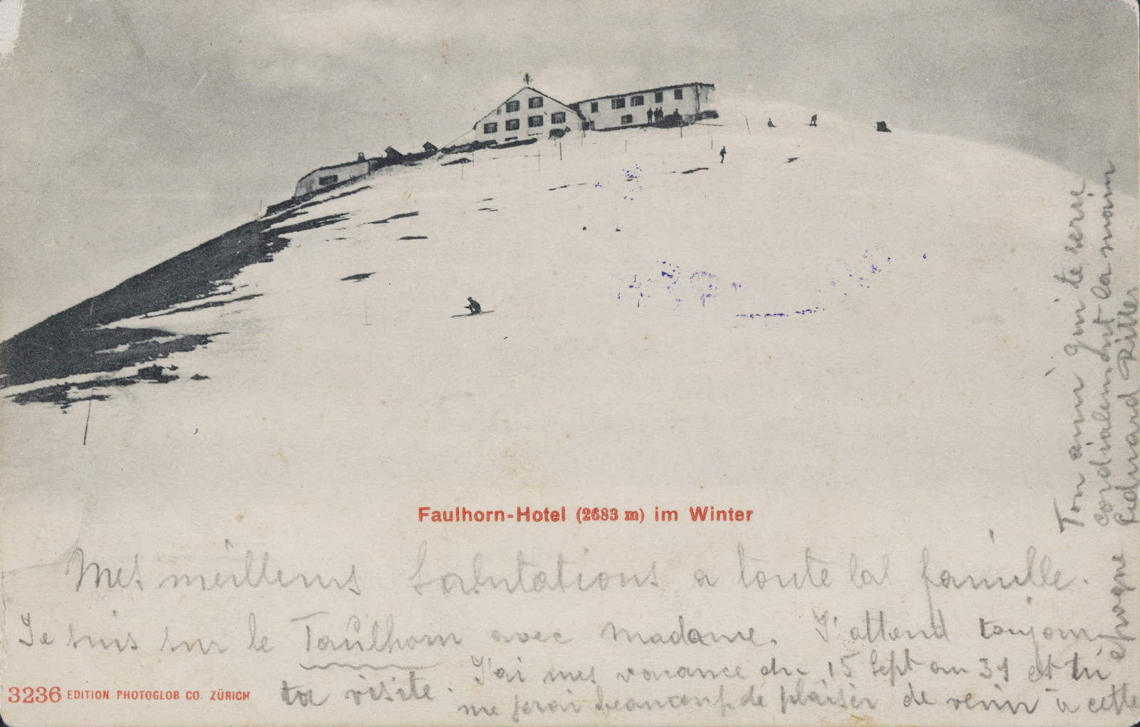 Faulhorn-Hotel (2683 m) im Winter