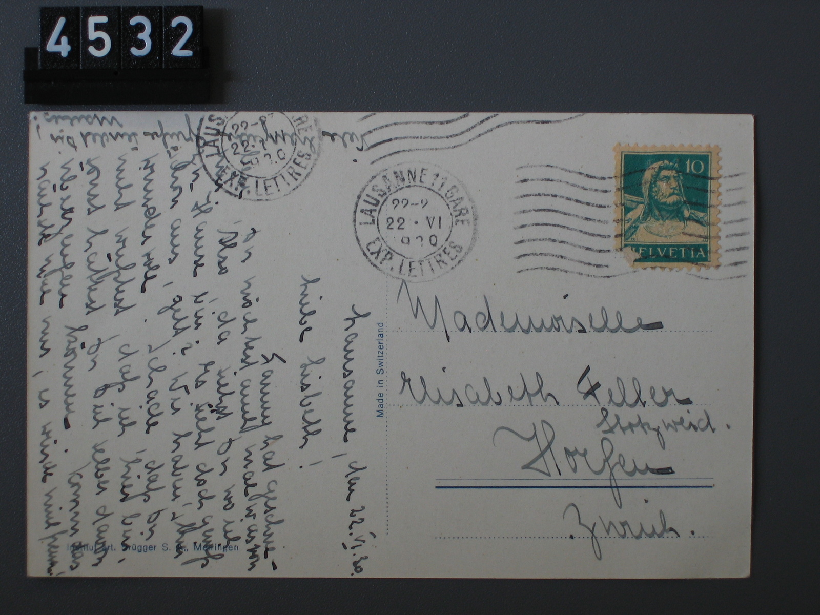 Lausanne, Pensionnat Bauty, Villa Gentiane, La Chablière