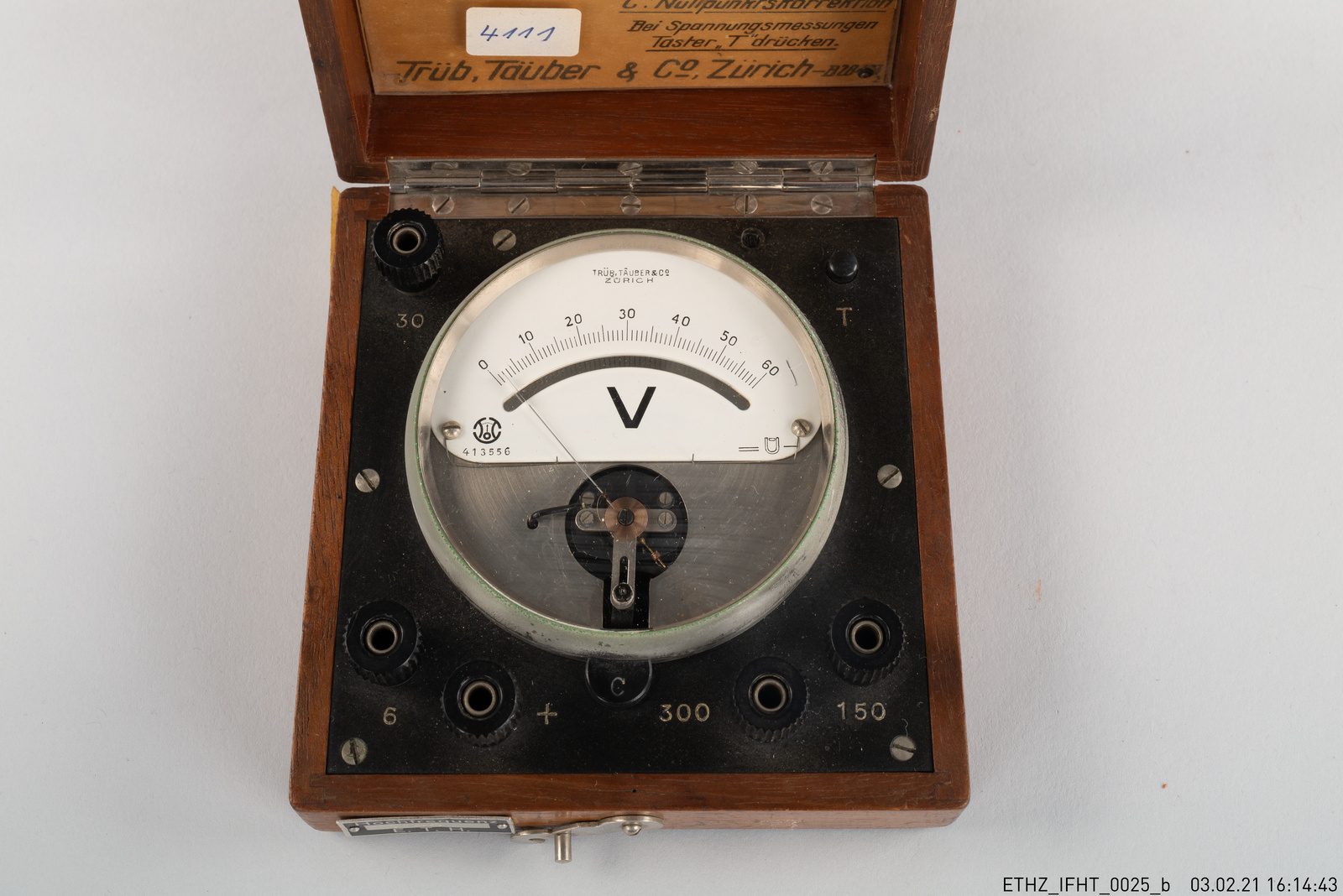 Drehspul-Voltmeter 413556 für Gleichstrom, Trüb Täuber + Co. AG