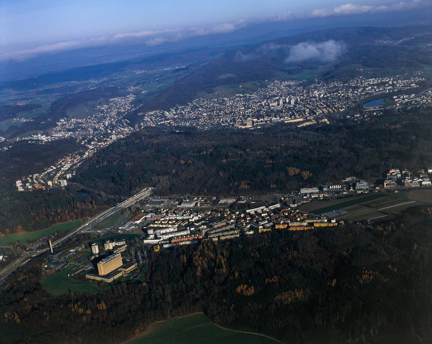 Baden, Wettingen, Kantonsspital, Dättwil, Blick nach Nordosten (NE)