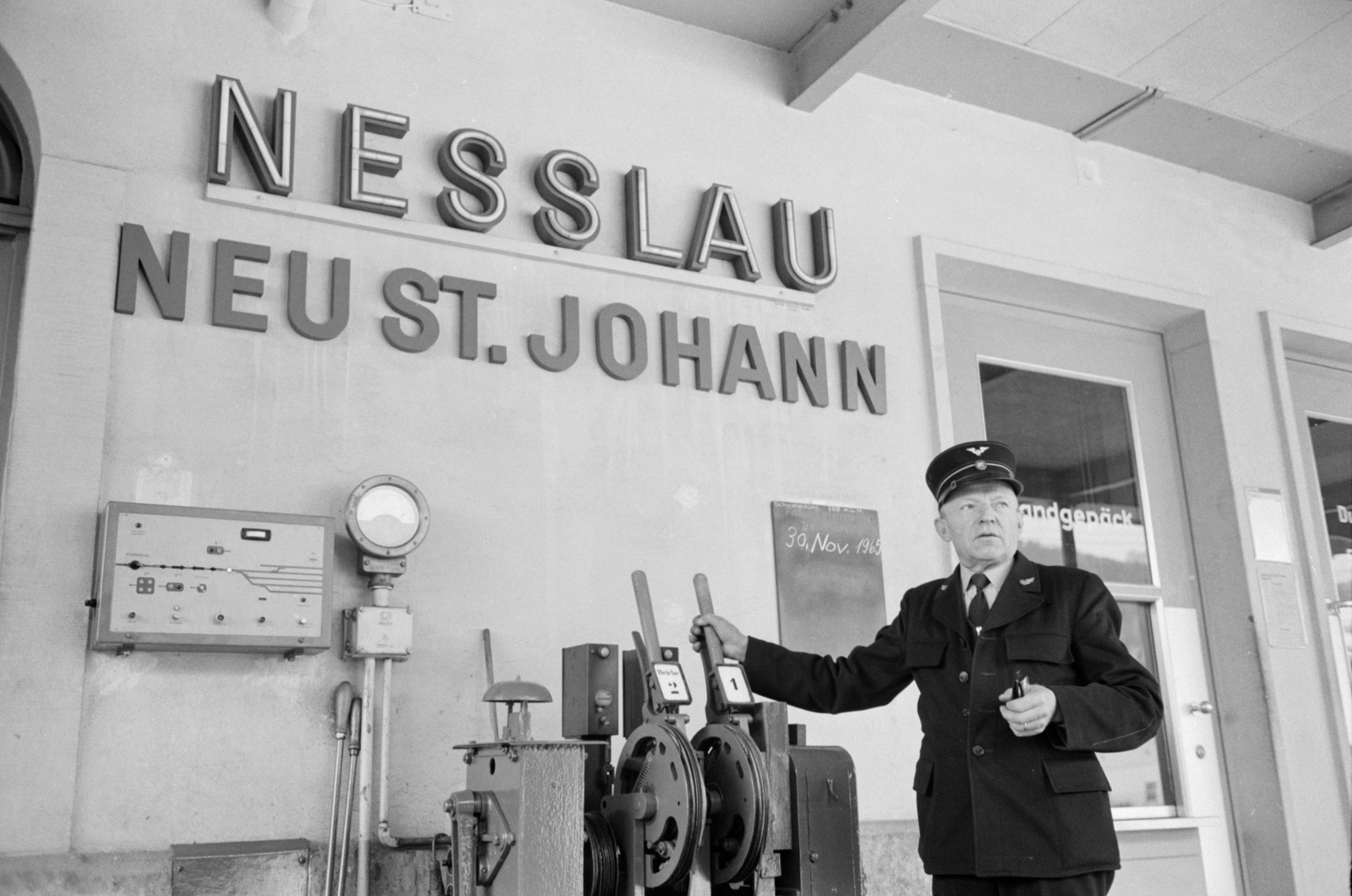 Nesslau, Bahnhof Nesslau-Neu St. Johann, Josua Büchler, Stationsbeamter der Bodensee-Toggenburg-Bahn (BT)
