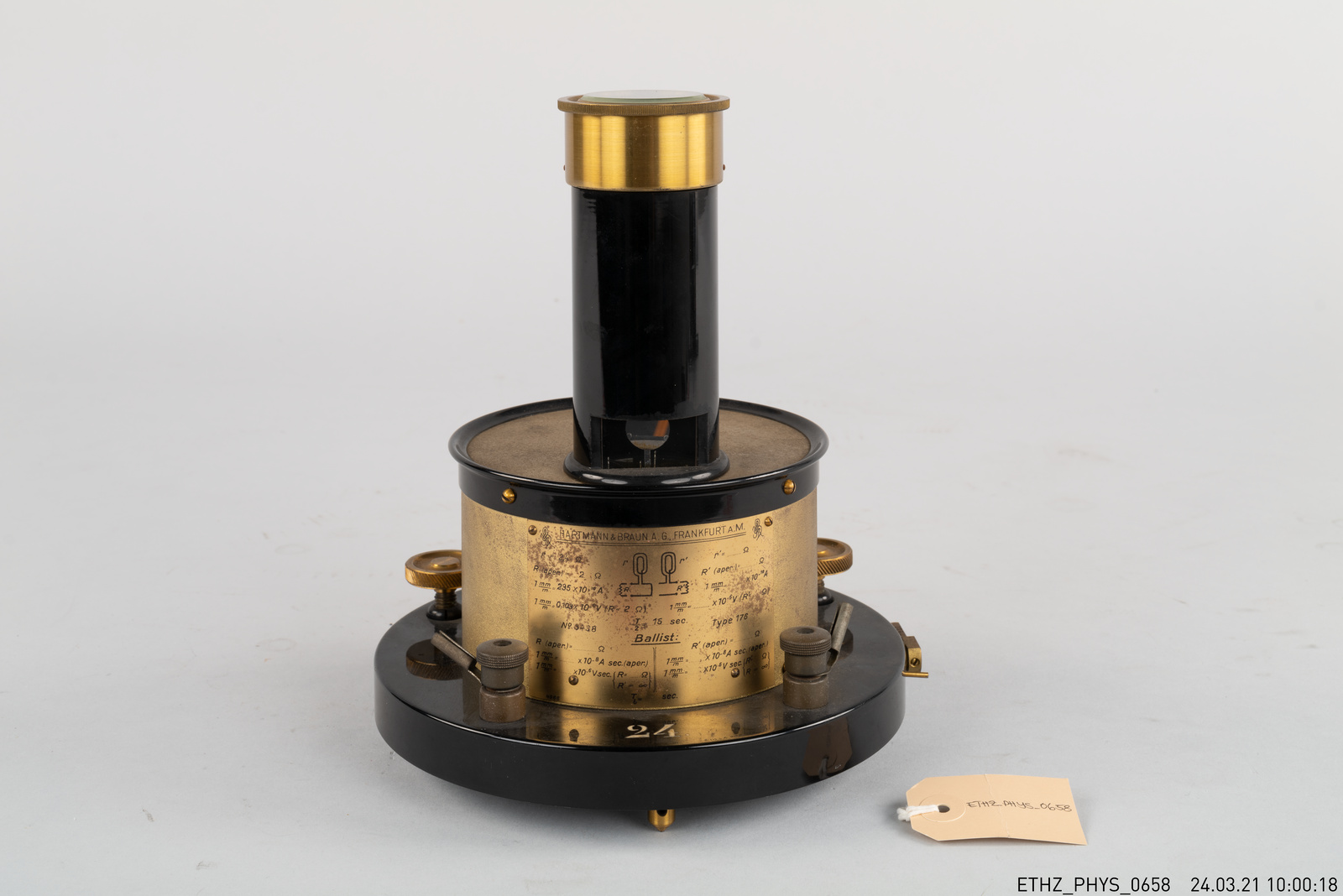Ballistisches Galvanometer, Hartmann und Braun A.G., Frankfurt A.M.