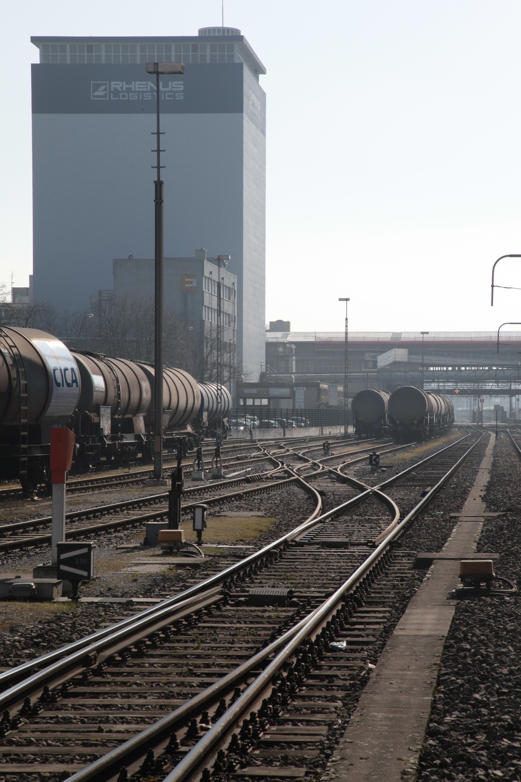 Basel, Kleinhüningen, Hafen I, Rangierfelder, Rhenus Logistics