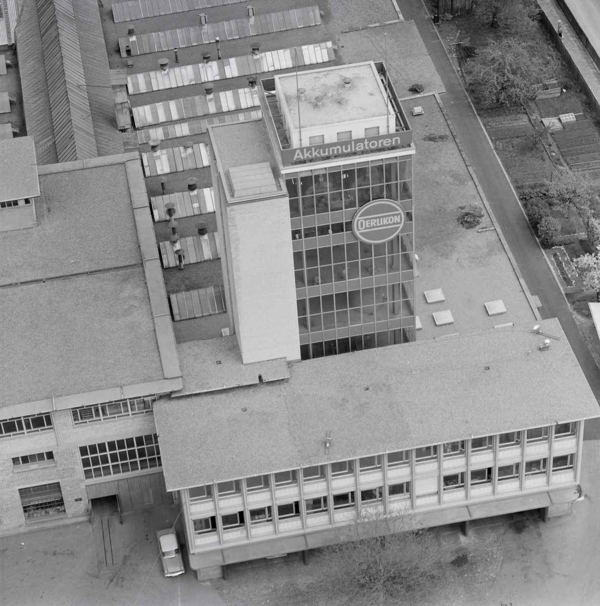 Zürich-Seebach, Binzmühlestrasse/Ruedi-Walter-Strasse/Otto-Schütz-Weg, Akkumulatorenfabrik Oerlikon