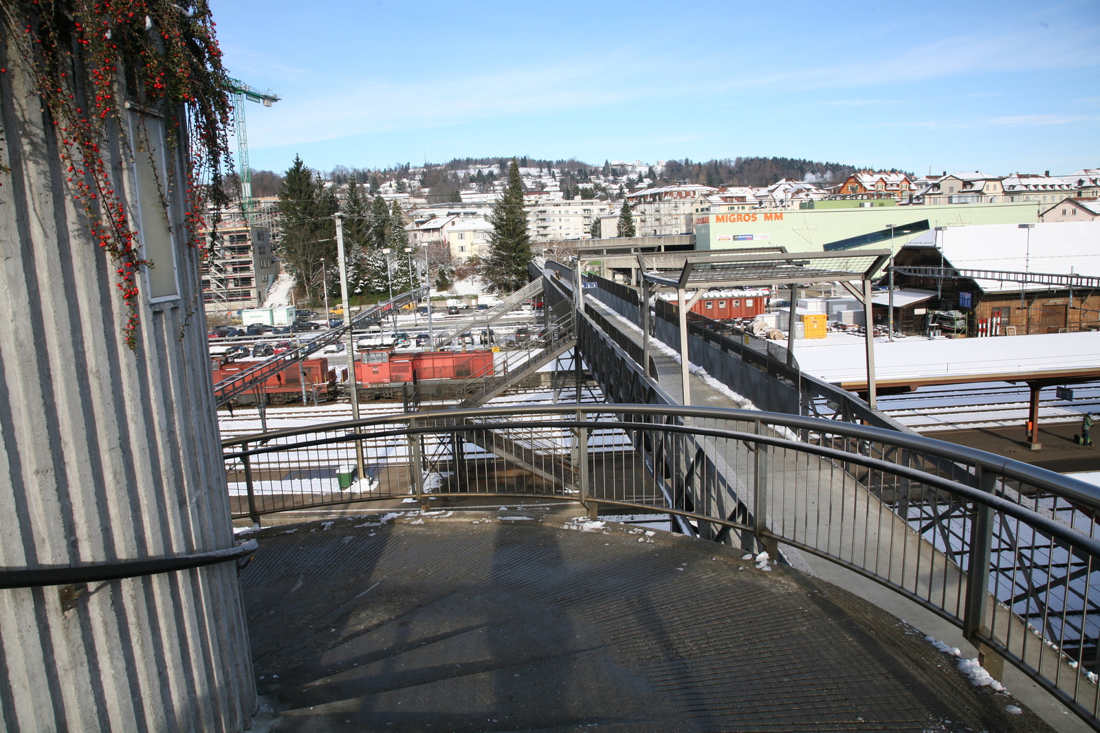 St. Gallen-St. Fiden, Passerellenweg beim SBB Bahnhof