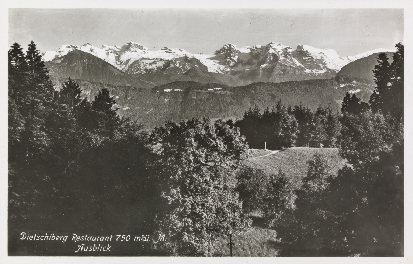 Dietschiberg Restaurant 750 m ü.M., Ausblick