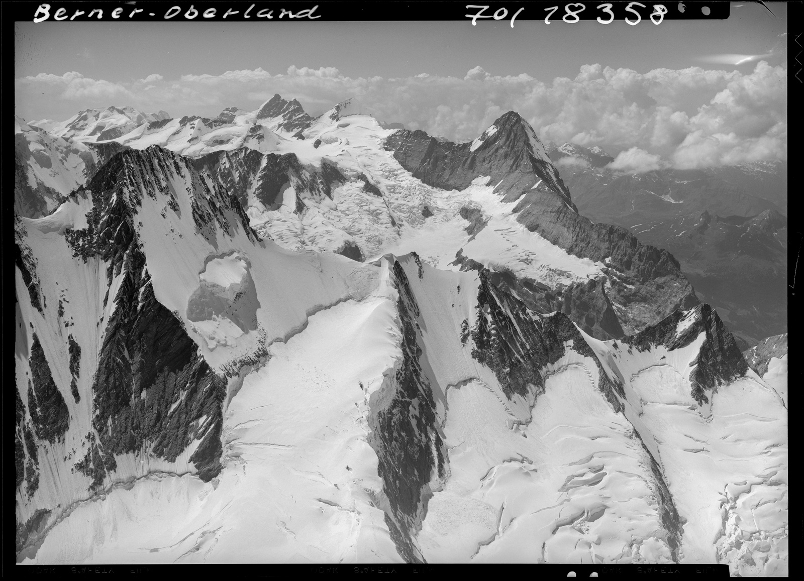 Berner Oberländer Berge, Eiger, Mönch, Jungfrau, Aletschhorn, Schreckhorn, Lauteraarhorn