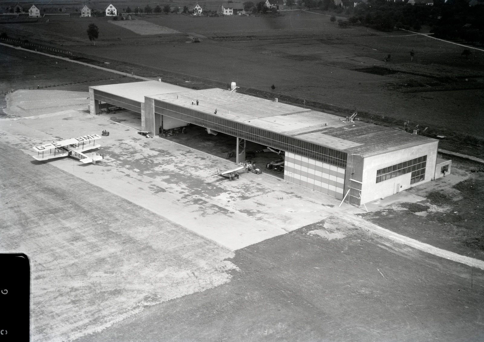 Werft und Hangar der Swissair am Flugplatz in Dübendorf