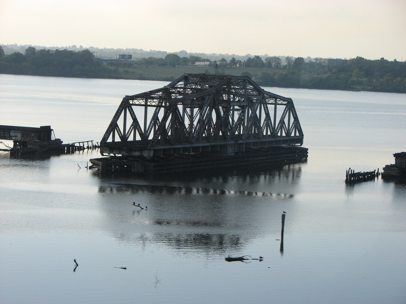 Baltimore, Spring Garden Swing Bridge, Blick nach Südsüdosten (SSE)