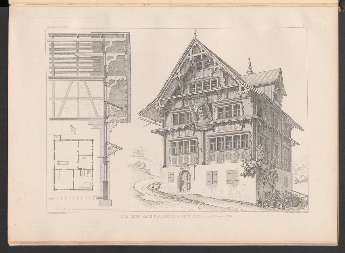 Das alte kath. Pfarrhaus in Peterzell von 1622 renov. 1716