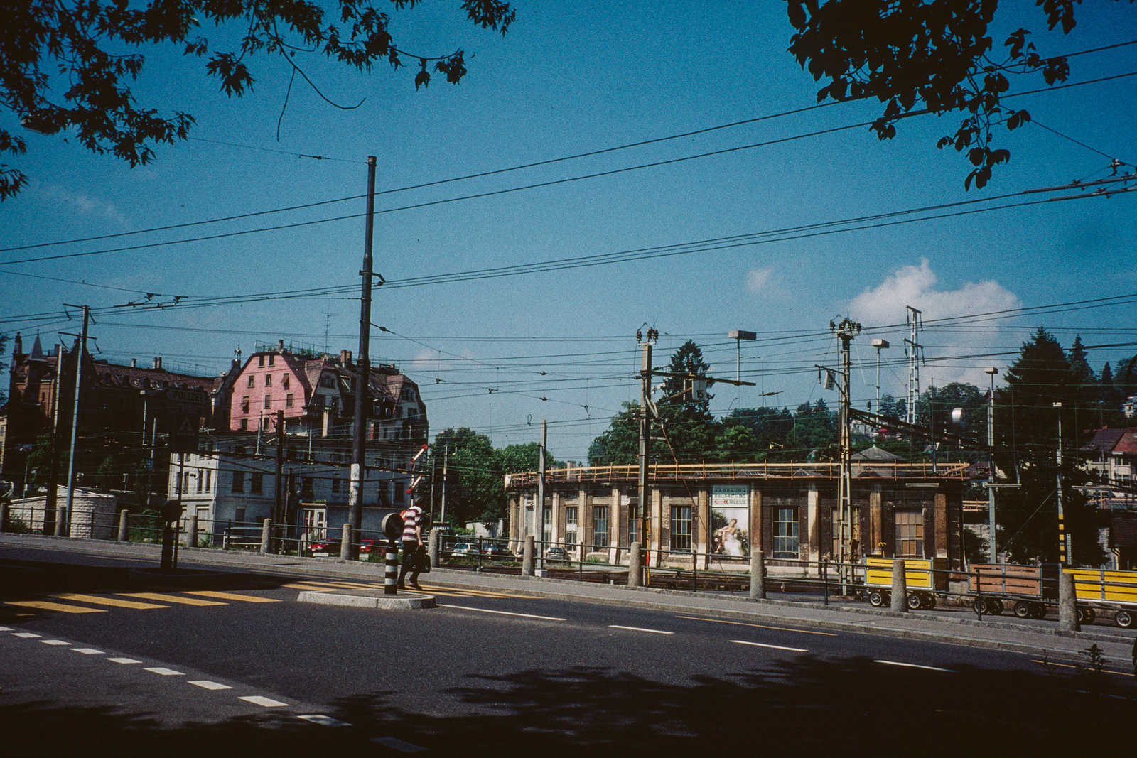 St. Gallen, Bahnhof, Lok-Remise, Sicht von der St. Leonhardsstrasse