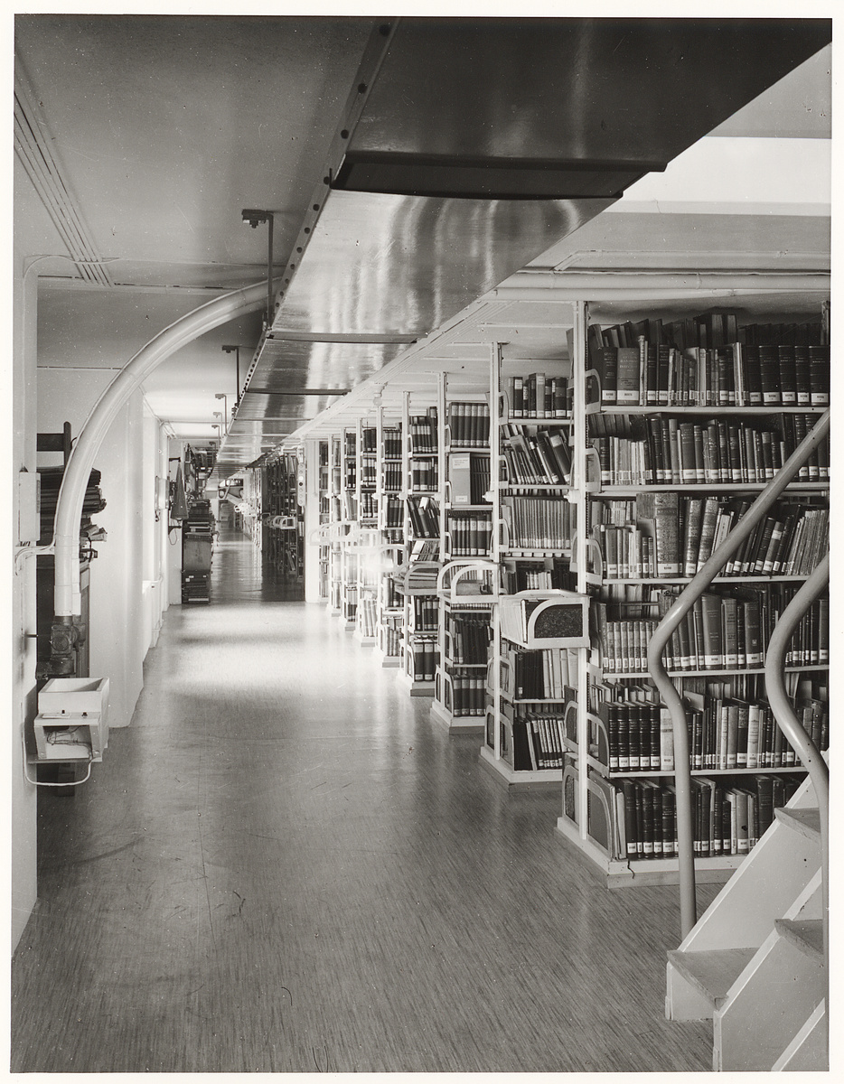 Zürich, ETH Zürich, Hauptgebäude (HG), Hauptbibliothek, Büchermagazin und Rohrpoststation