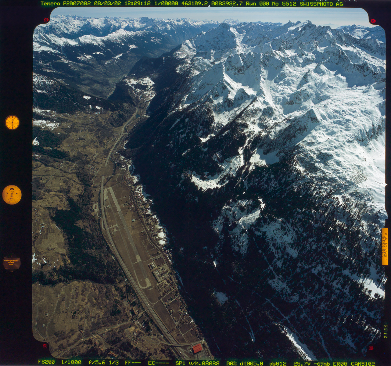 Ambri-Piotta, Flugplatz, Leventina, Blick nach Südosten (SE)
