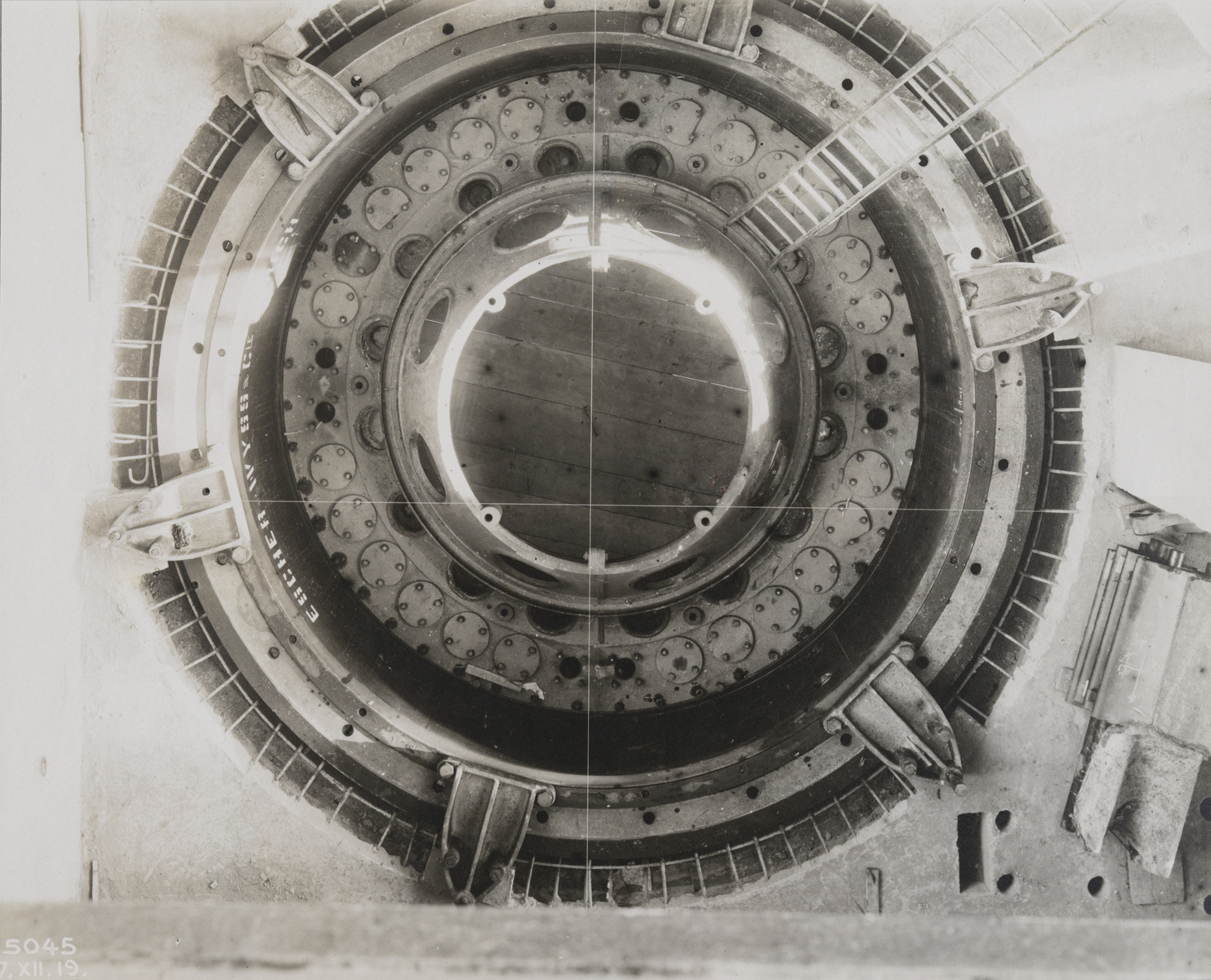 Turbinenkonstruktion, Leitraddeckel Turbine 5 E. W. C. von oben